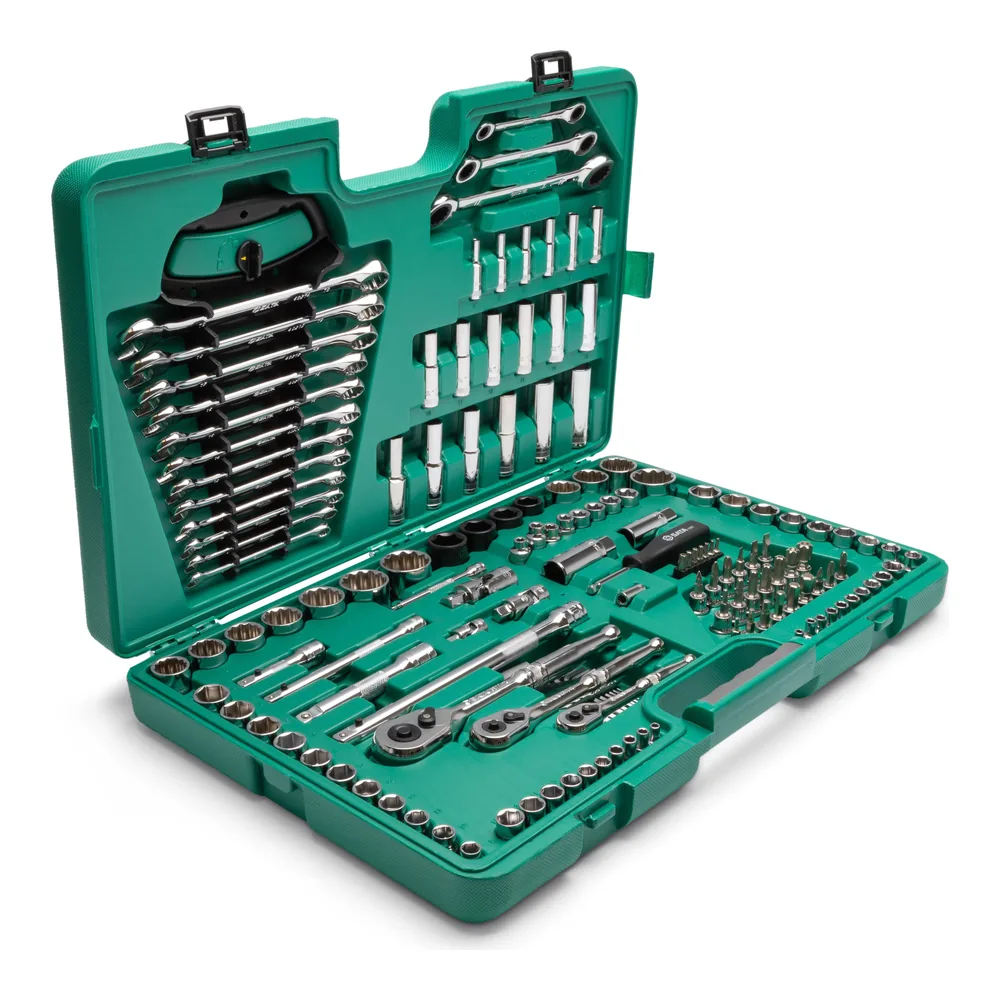 Juego de tubos 1/4", 3/8" y 1/2" con llaves x 150 piezas Sata – foto 1