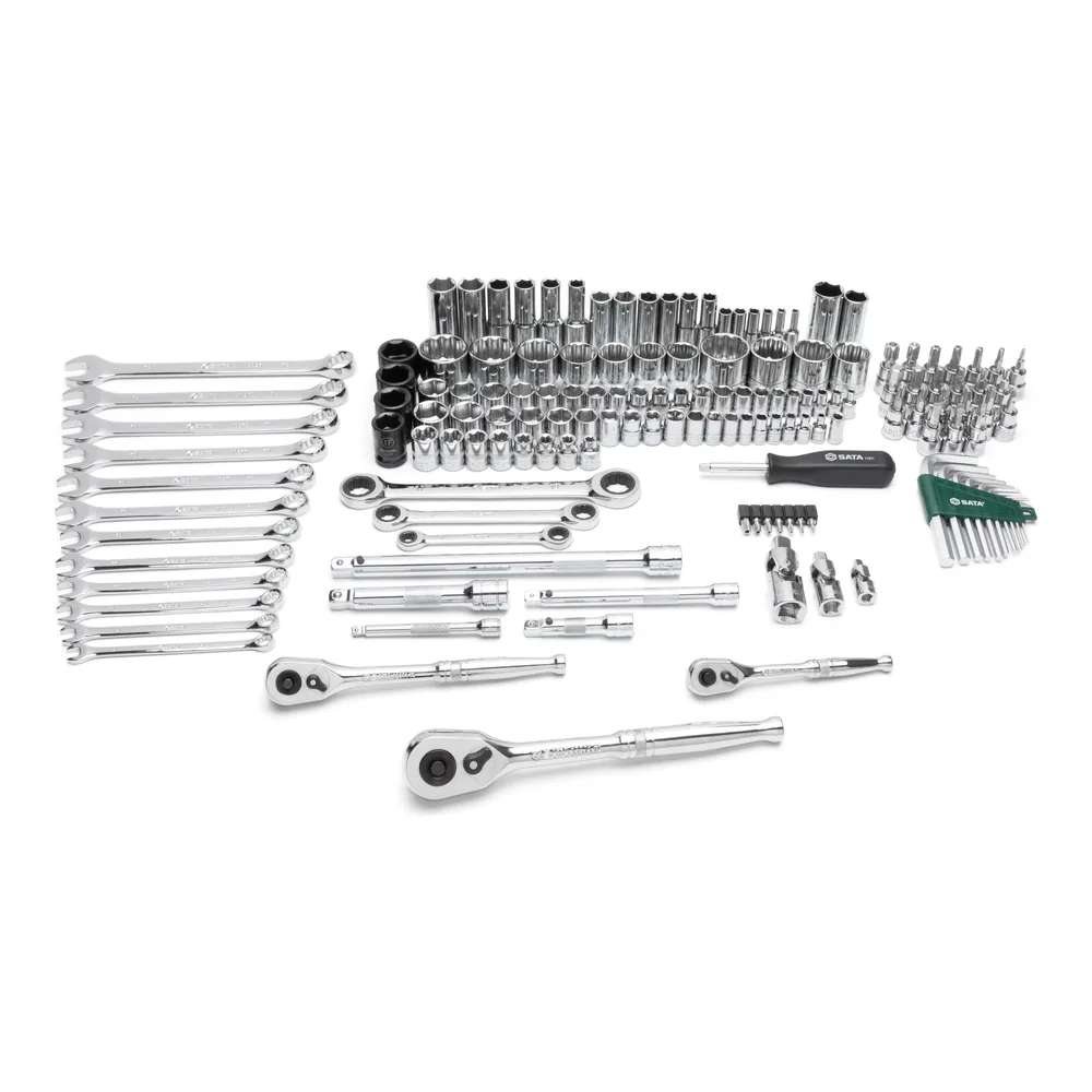 Juego de tubos 1/4", 3/8" y 1/2" con llaves x 150 piezas Sata – foto 2