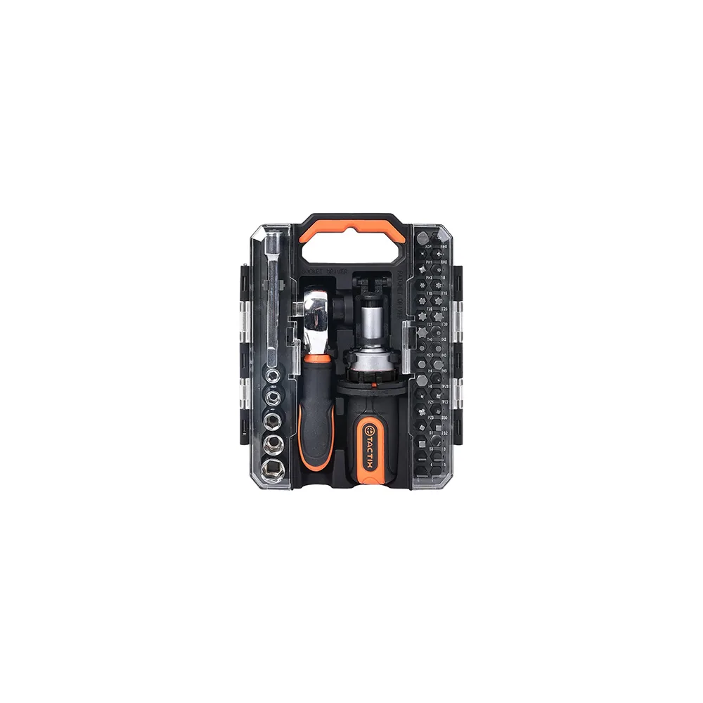 Juego de puntas y tubos con crique x 40 piezas Tactix