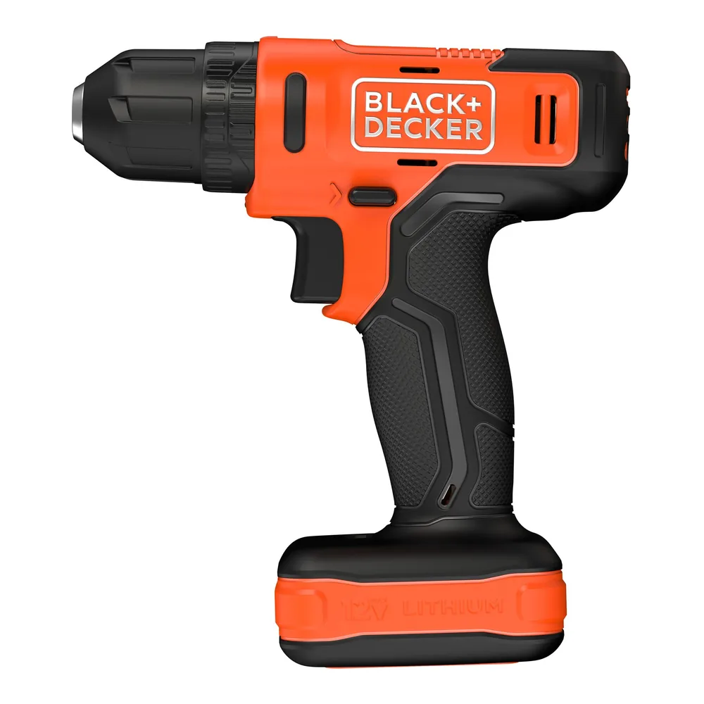 Taladro percutor inalámbrico 10 mm 12 V con accesorios Black+Decker – foto 1