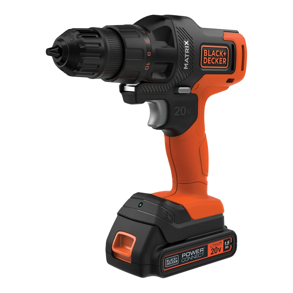 Taladro inalámbrico 20 V Matrix con 6 cabezales Black+Decker – foto 2