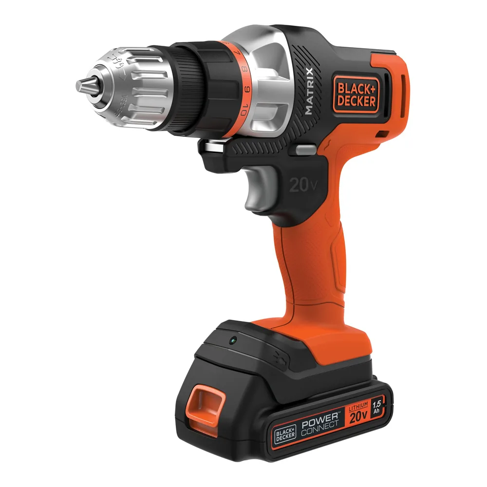 Taladro inalámbrico 20 V Matrix con 6 cabezales Black+Decker – foto 3