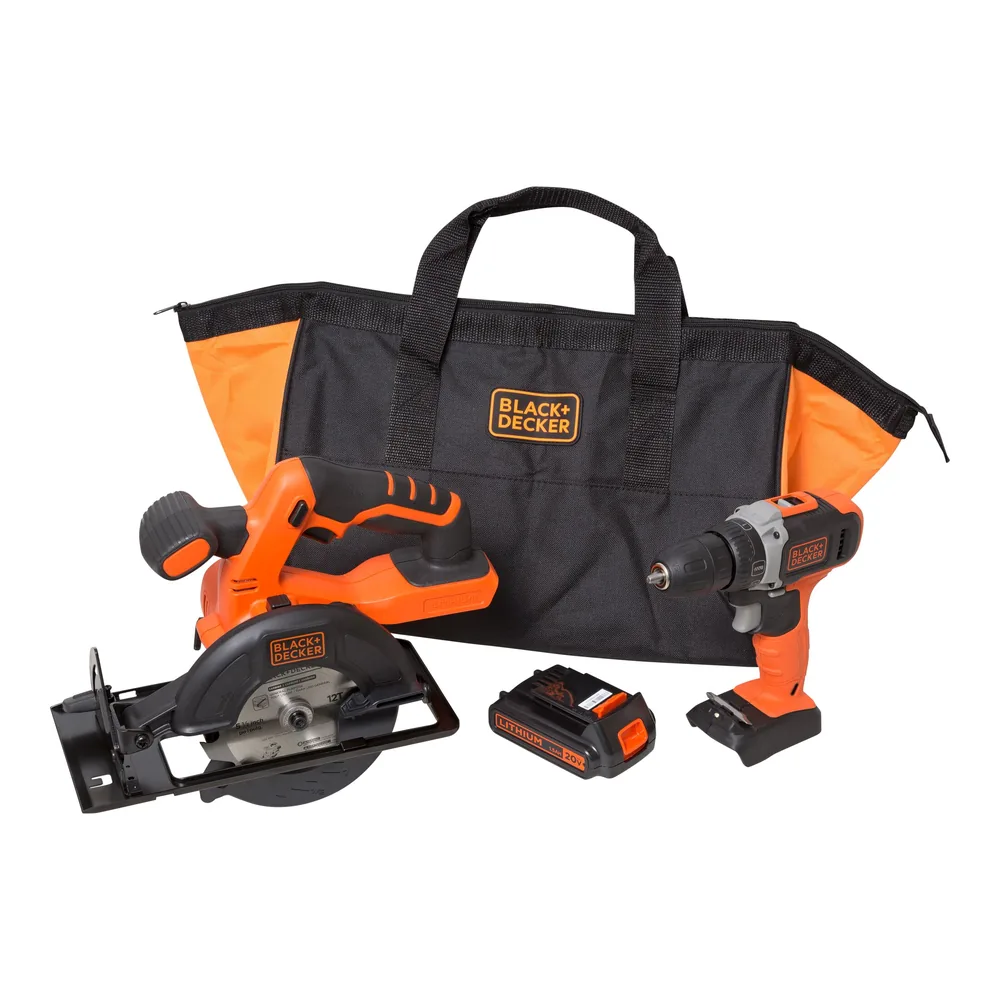 Combo taladro atornillador + sierra circular 140 mm 20 V con batería Black+Decker – foto 1