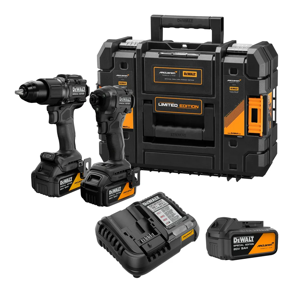 Kit combo 20V XR McLaren taladro + atornillador de impacto con 2 baterías DeWalt – foto 1