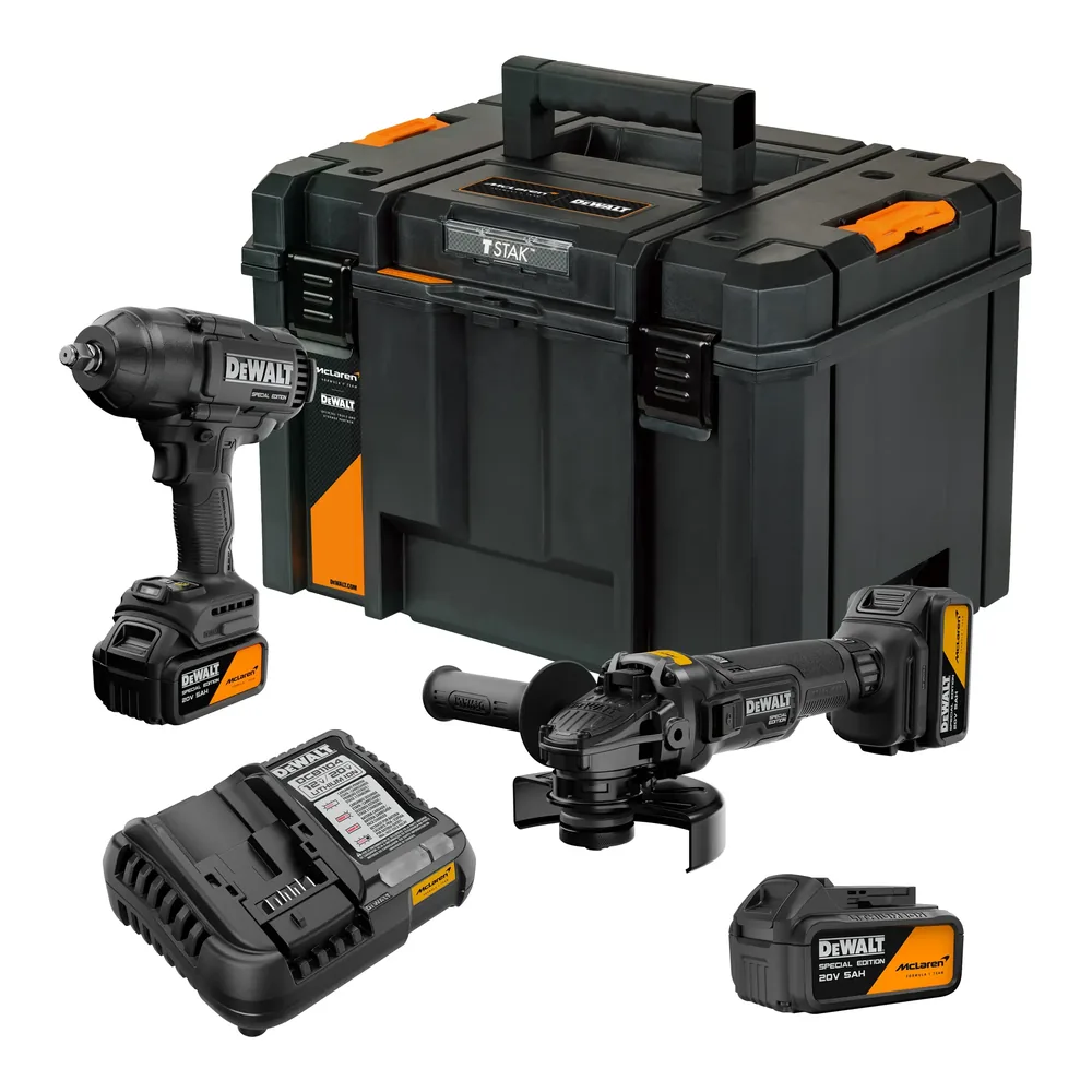Kit combo 20V XR McLaren llave de impacto + amoladora con 2 baterías DeWalt – foto 1