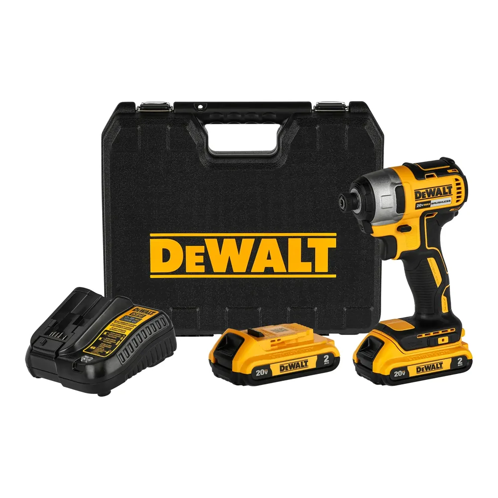 Kit atornillador de impacto 1/4" 20V brushless con 2 baterías DeWalt – foto 1